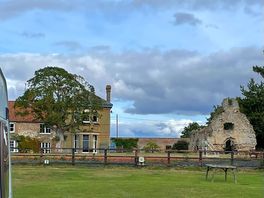 View of old abbey and farmhouse