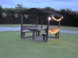 Communal picnic tables
