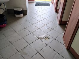Dirty floor in ladies facilities