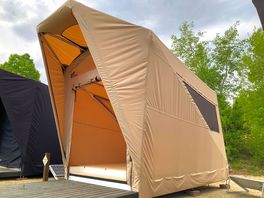 Exterior of a ready tent