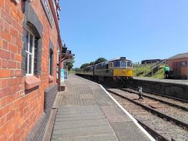 Blue anchor station and diesel train