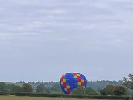 Hot air balloon landed