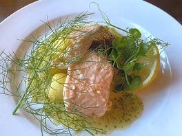 Amazing food served to us at the pub which is only a 5 minute walk from the tent.