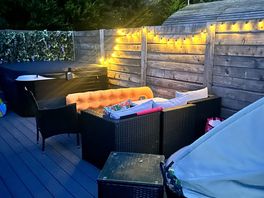 Patio at night
