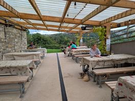 Covered beer garden