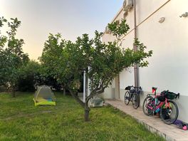 Our tent spot under the trees