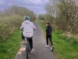 National cycle path at the bottom of the site