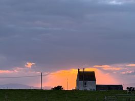 Sunset toward the beach