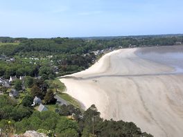The beach at low tide