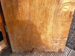 The rotten door of our shed/pod.