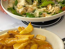 Caeser salad and chips
