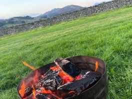 Fire provided. logs £5 a bag. decent quality