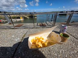 Fish & chips in padstow, watch out for the seagulls
