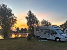 Sunrise over lake