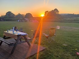 Sunset over the wrekin