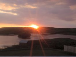 Sunset over lough crannog