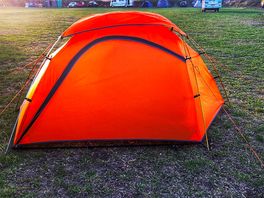 Tent ready for night