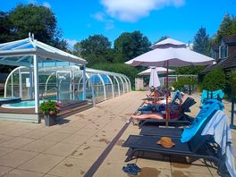 The pool terrace