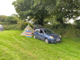 Sheltered spot for camping