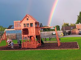 The only photo i got my self as dont really usey phone. stunning view of the park with a rainbow