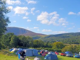 View from our tent in the morning.
