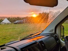 Glimpse of sunset