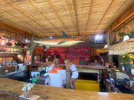 The stage and bar
