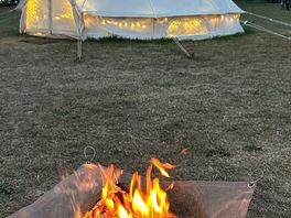 The bell tent at night