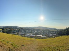 Beautiful view from the top of the hill over the canpsite