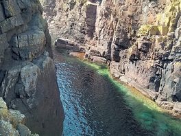 The water at the cove 1 min walk away