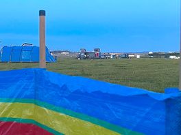 Right on the airstrip