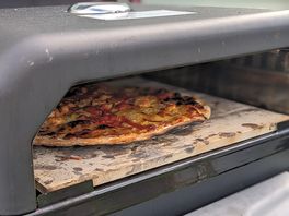 Pizza on the gas bbq for tea!