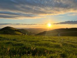 Sunset, amazing views alltound.