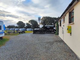 Shower and toilet block and the peg & mallet pub