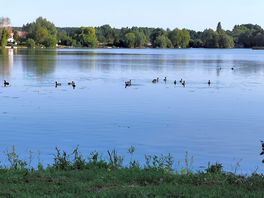 View of the beautiful lake
