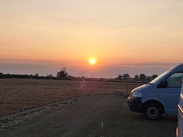 Lovely sunsets across the fields.