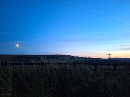Gorgeous moon at sunset