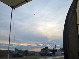 Overlooking the field from the tent.
