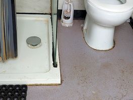 Build up of black dirt, mould due to lack of cleaning