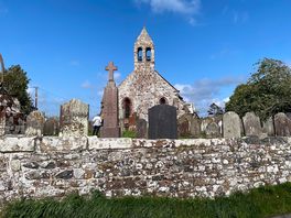 Church partly built with stones from hadrians wall