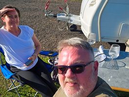 Camping fun in a caravan
