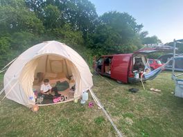 Our pitch. plenty of room and they accommodated our boat trailer on the first and last night too.