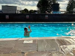 Heated outdoor pool was a big hit