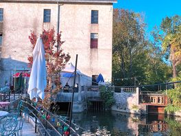 The terrace and old mill
