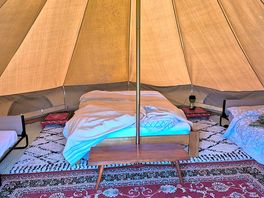 Inside the tent