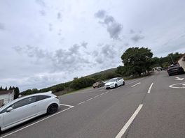 Looking up onto campsite