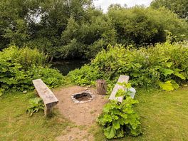 Fire pit by the river