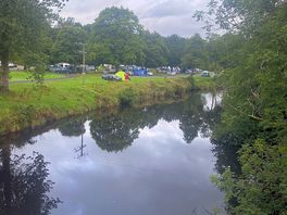 View of the site from the little bridge