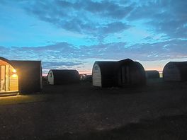 The cosy warm pods at night