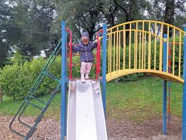 Enjoying one of the parks